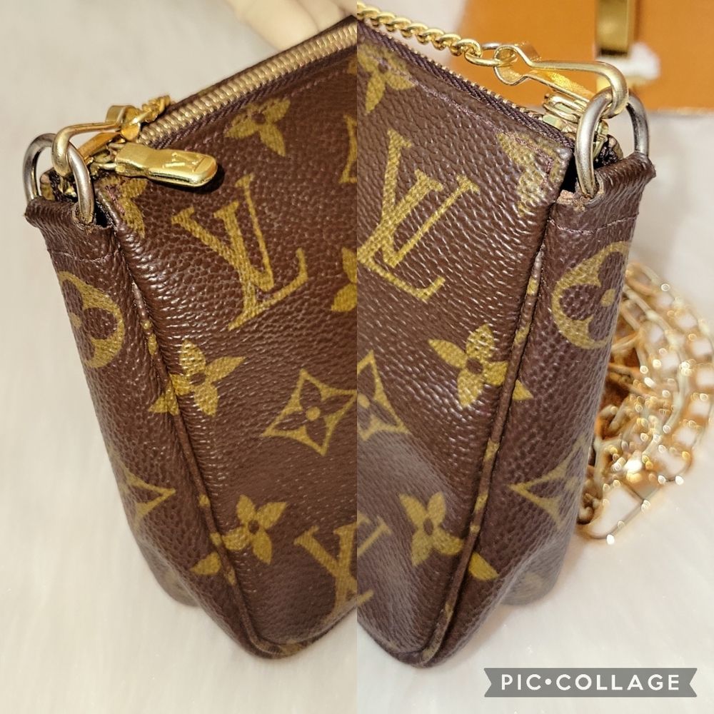 LOUIS VUITTON Brown Monogram Leather POCHETTE Bag - Picture 3 of 14